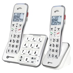 Geemarc schnurloses Seniorentelefon Seniorentelefon (Anrufbeantworter, Foto-Tasten) weiß