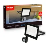 Briloner LED Strahler außen Kunststoff, Metall 14x19 cm Bewegungsmelder Schwarz