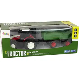 LeanToys RC-Anhänger Traktor mit Anhänger CH RTR Rot/Grün (1:24)
