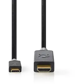 Nedis USB-C auf HDMI Adapterkabel 2 m Anthrazit