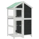 vidaXL Voliere Daichi 97 x 81 x 152 cm Grau/Weiß