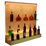 Xlmoebel Barschrank Beleuchtetes LED Regal für Wasserwände in Bar-Design (Led Bar) Hergestellt in Europa weiß