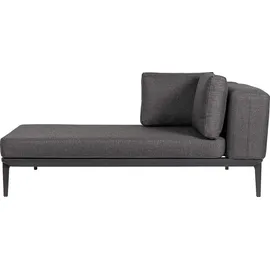 BIZZOTTO Gartenlounge Sitzbank Matrix aus Aluminium, Anthrazit - mit Kissen