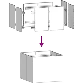 vidaXL Rostig 100 x 100 x 80 cm Braun