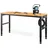 Vevor Arbeitstisch Stahl 122 x 61 x 72 - 97 cm Braun