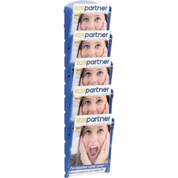 Wand-Plastikhalter für Prospekte - 1x5 A4, blau