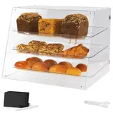 Display Ständer - Kuchenbehälter & Brotaufbewahrung | Display Case mit Kuchenbehalter rechteckig für Verkaufstheke Display Cabinet für Gebäck | Acrylic Display Box als Kuchenhaube & Waren Display