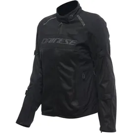 Dainese Air Frame 3 Tex Jacket Wmn, Sommer-Motorradjacke mit herausnehmbarem, winddichtem Innenfutter, Frau, Schwarz/Schwarz/Schwarz, 48