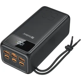 Sandberg Powerbank USB-C PD 130W 50000 mAh - 185 Wh - 5 A - 3 Ausgabeanschlussstellen (USB) - Schwarz