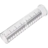 HOUDERCO Regenmesser Ersatzglas 2 Stück Glaszylinder für Garten und Wetterbeobachtung Messbehälter mit Skala für Niederschlagsmessung im Freien