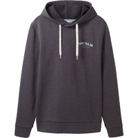 Tom Tailor 1037751 Logo Kapuzenpullover - Dark Grey Melange