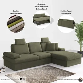 sit&more Ecksofa SIT & MORE "Moreno L-Form, B: 247 cm", grau (hellgrau), B:247cm H:82cm T:171cm, 95% Polyester, 5% Polyamid, Sofas, Ecksofa, mit Armteilverstellung, optional Bettfunktion