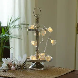 MARELIDA LED Lichterkette Mini Rosen 90 cm Weiß