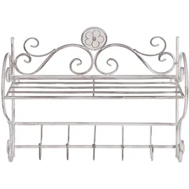 Beliani Wandregal 60 x 20 x 180 cm Weiß