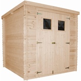 Gartenhaus Holz - Geräteschuppen Holz - Gerätehaus B204xL204xH202 cm/ 3.53 m2 - Fahrrad Schuppen - Gartenhäuser & aufbewahrung Wasserfestes Dach TIMBELA M309