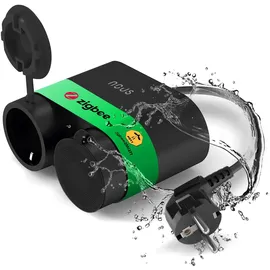 Nous A4Z ZigBee 3.0 IP44 Dual Outdoor Smart Socket 16A Stromverbrauchsmessung