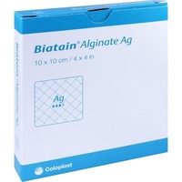 Coloplast Biatain Alginate Ag Kompressen 10x10 cm mit Silber