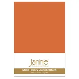 JANINE Spannbettlaken Mako-Jersey 90 x 190 - 100 x 200 cm rost-orange