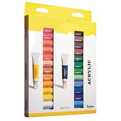 Rayher Künstler-Set Acrylfarben farbsortiert 24 x 12,0  ml