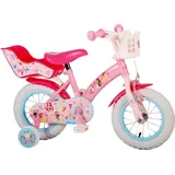 TPFSports Disney Princess Kinderfahrrad - Mädchen 12 Zoll - Rücktritt + Handbremse - Pink