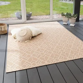 Steffensmeier Outdoorteppich, Beige, Textil, Rauten, Rechteckig, 240x290 cm wasserabweisend, Teppiche & Böden, Teppiche, Outdoorteppiche