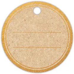 Clairefontaine 12x Geschenketiketten Kraft, Kreise - Kartonbraun 617076C