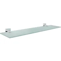 Evenes Ablagekonsole Elean, L=600 mm, Glas satiniert, Messing verchromt Evenes