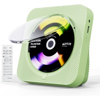ZYOKATA CD-Player, tragbar, Bluetooth 5.1, Desktop-CD-Player mit HiFi-Sound-Lautsprechern, Fernbedienung, Staubschutz, LED-Display, Boombox FM-Radio, USB/AUX für Zuhause, Geschenk, Kinder (grün)