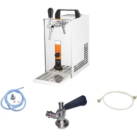 ich-zapfe Komplett Set - Zapfanlage, Bierzapfanlage, Bierzapfen PYGMY 20/K mit Membranpumpe, 1-leitig Trockenkühlgerät aus Edelstahl, 25 L/h, Dreikant