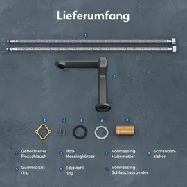 doporro Waschtischarmatur Grau