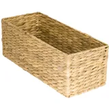 HMF Aufbewahrungskorb Badezimmer, Korb geflochten aus Wasserhyazinthe Seegras, 38 x 15 x 14 cm
