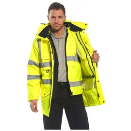 PORTWEST 7 in 1 Warnschutz-Traffic-Jacke 5XL