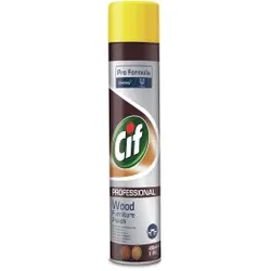 Cif Professional Holzmöbelpflege, Möbelpoliturspray, Pflegt Holzoberflächen und erleichtert das Abstauben der Holzmöbel, 400 ml - Sprayflasche