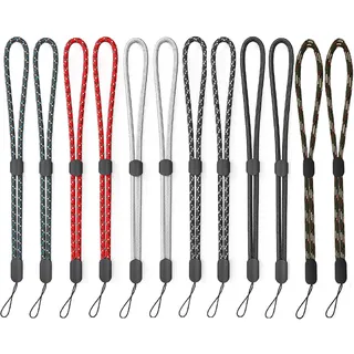 CRLLDPM 12 Stück Handschlaufe Lanyards Verstellbare Nylon Handschlaufe für Handy Funktionelle Armbandschlaufe Schlüsselanhänger Schnur für Kamera Brieftasche Schlüssel USB Stick ID Namensschild