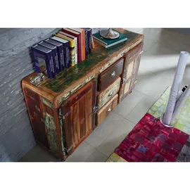 MASSIVMOEBEL24.DE Sideboard 150 x 90 x 40 cm Mehrfarbig