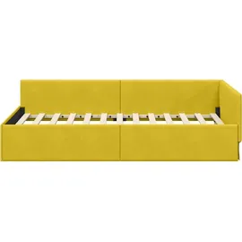 vidaXL Eckbettgestell 100 x 200 cm Gelb