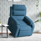 vidaXL Relaxsessel mit Aufstehhilfe Blau Samt