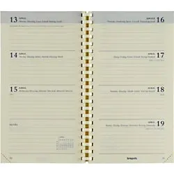 Brepols Interplan Terminkalender Nachfüllung 2027 DIN A6 1 Woche / 2 Seiten Deutsch, Englisch, Französisch, Italienisch, Niederländisch, Spanisch Schwarz