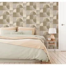 easy decor Vliestapete EASY DECOR "Geo Holz", beige, B:0,52m H:10m L:10m, Vlies, Tapeten, 10mx52cm (ca. 5m2)