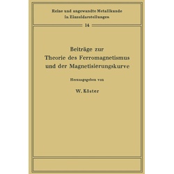 Beiträge zur Theorie des Ferromagnetismus und der Magnetisierungskurve als eBook Download von