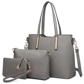 Miss Lulu Handtasche Schultertaschen Grau