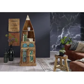 Massivmoebel24 Bücherregal 52 x 48 x 160 cm Mehrfarbig