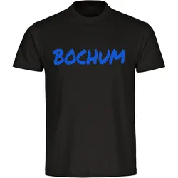multifanshop Kinder T-Shirt - Bochum - Textmarker - Druck blau - Kind