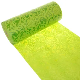 Deko AS GmbH Dekoflor Tischband Tischläufer Tischdeko einzigartiges Herzen Design (Wasserfest, Lotuseffekt, samtige Oberfläche, 5 m Rolle, 30 cm Breite, 100% Nylon), Maigrün