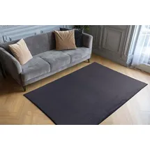 OBSESSION Fellteppich »Infinity 200« rechteckig 40 mm Höhe Kunstfel, Uni Farben, Kaninchenfell Haptik, supersoft, grau