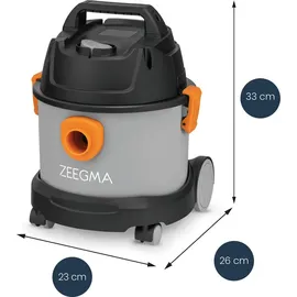 Zeegma Zonder Pro Compact Graphit Industriestaubsauger 1000W mit HEPA-Filter