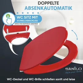 Sanilo WC-Sitz mit Absenkautomatik Rot