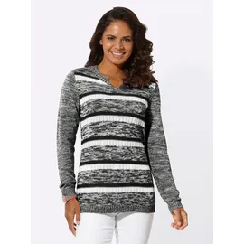 Casual Looks Strickpullover schwarz/weiß 52