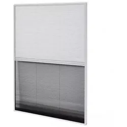 vidaXL Insektenschutz-Plissee für Fenster Jalousie Aluminium : Größe - 80 x 120 cm