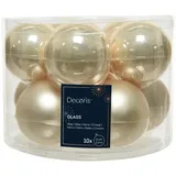 Kaemingk Weihnachtskugeln Glas 6cm x 10 Stück Christbaumkugeln matt glänzend perle